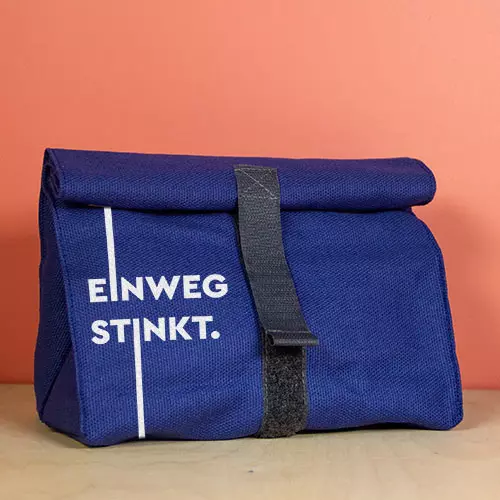 Nachhaltige Werbegeschenke mit Logo Snack-Tüüt Einweg stinkt