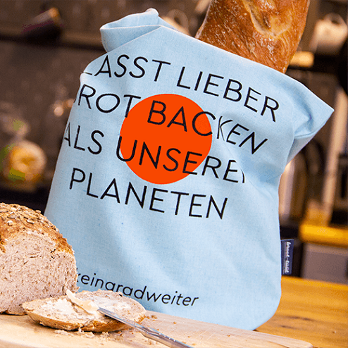 Brotbeutel lasst lieber Brot backen