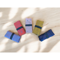 SnackTüüt kurkuma abstrakt indigo