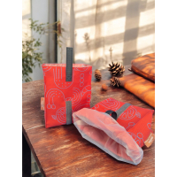 SnackTüüt hellrot abstrakt cyan